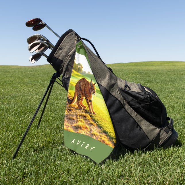 Katze Tier Golf Handtuch (Gras)