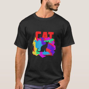 Katze Tier Mosaik Puzzle T-Shirt