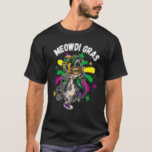 Katze Tier Niedlich Mardi Gras Karneval Narr T-Shirt