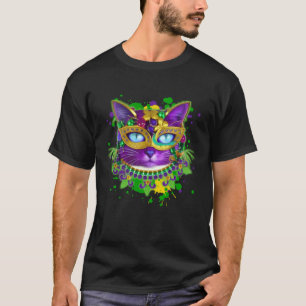 Katze Tier Niedlich Mardi Gras Narr Madri gras Ka T-Shirt