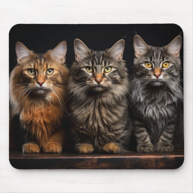 Katze Tier Portrait Natur Schönheit Mousepad (Vorne)