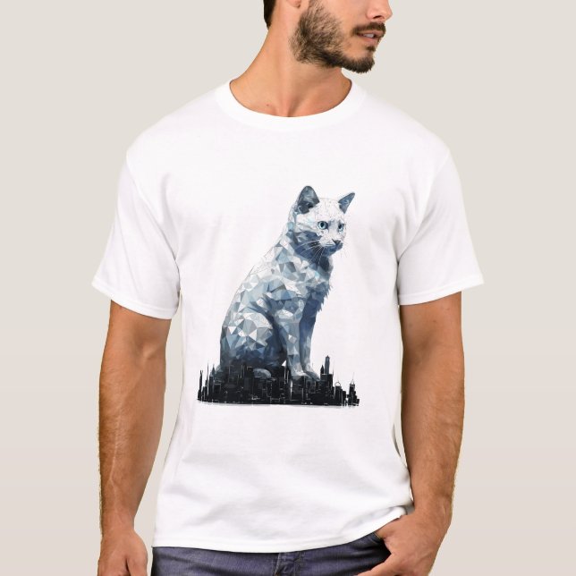 Katze Tier Schönheit Natur Stadt Entdeckung T-Shirt (Vorderseite)