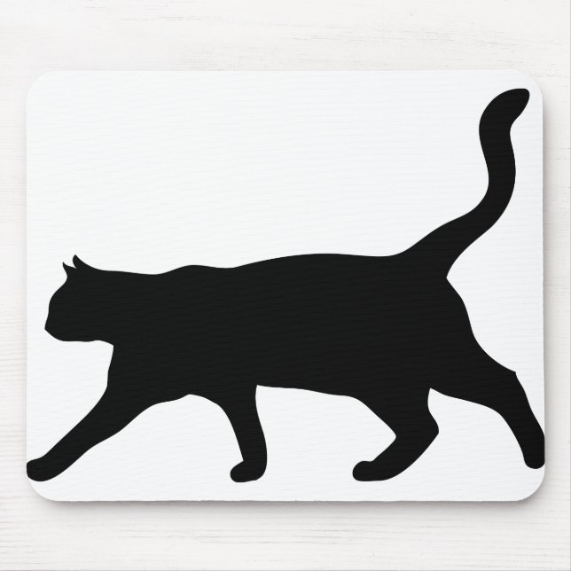 Katze Tier Silhouette Hauskatze Kitten Mousepad (Vorne)