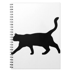 Katze Tier Silhouette Hauskatze Kitten Notizblock