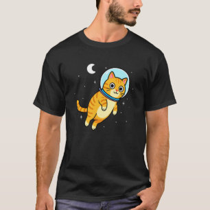 Katze Tierliebhaber Astronaut Weltraum Mond Mama P T-Shirt