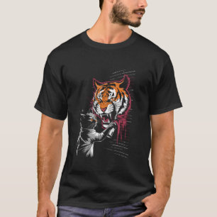 Katze Tiger Graffiti - Vintage sprühende Katzen-Kä T-Shirt