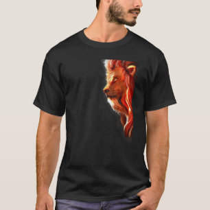 Katze Tiger Schatten Reflexion Stark Fett Tief Gro T-Shirt