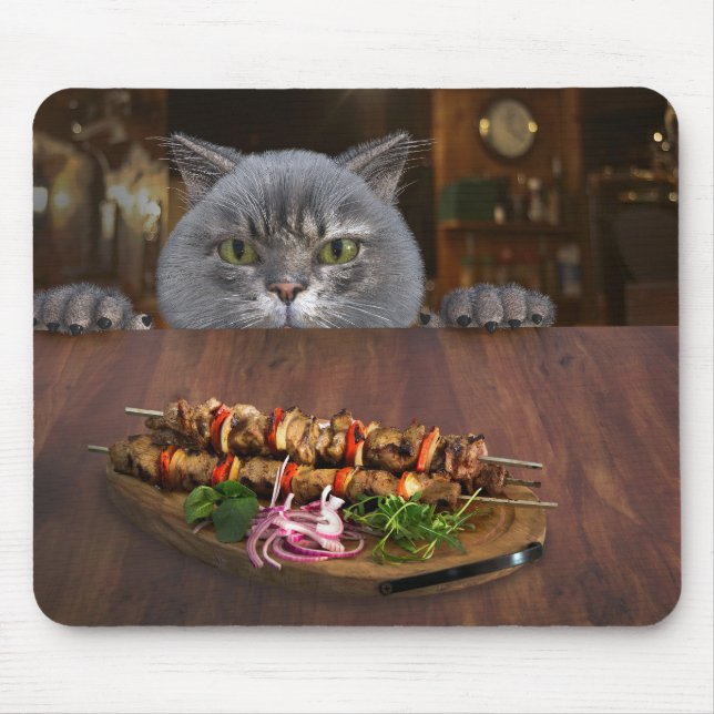 Katze, Tisch, Tiere Mousepad (Vorne)