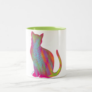 Katze-titude Kaffee-Tasse Zweifarbige Tasse