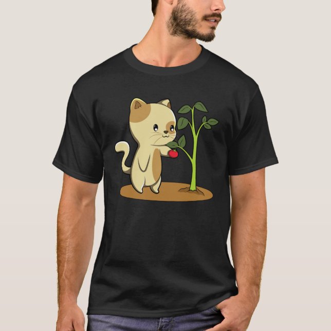 Katze Tomate T-Shirt (Vorderseite)
