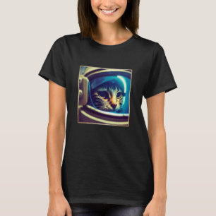 Katze trägt Raumanzug Weltraum Astronaut Galaxie W T-Shirt