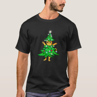 Katze trägt Weihnachtsbaum Katze Mama Katze Frohe  T-Shirt