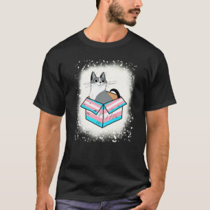 Katze Transgender Stolz Regenbogen Süße Katze Stol T-Shirt