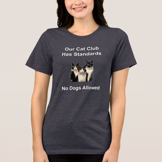 Katze Tri-Blend Shirt (Vorderseite)