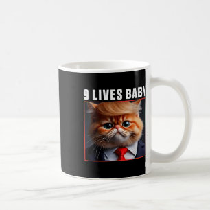Katze Trump 9 Leben Baby _1 Kaffeetasse