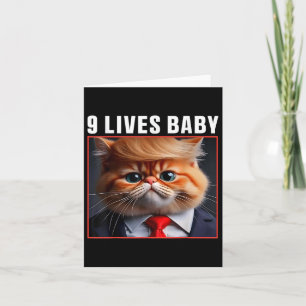 Katze Trump 9 Leben Baby _1 Karte