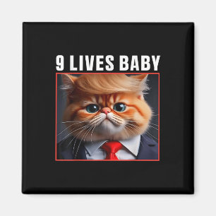 Katze Trump 9 Leben Baby _1 Magnet