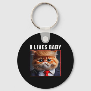 Katze Trump 9 Leben Baby _1 Schlüsselanhänger