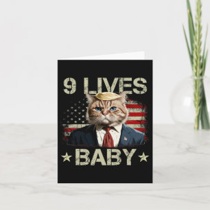 Katze Trump 9 Leben Baby Trump 2024 Sieg Sieg Gewi Karte