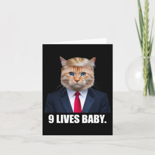 Katze Trump 9 Leben Baby Trump 2024 Sieg Sieg Sieg Karte