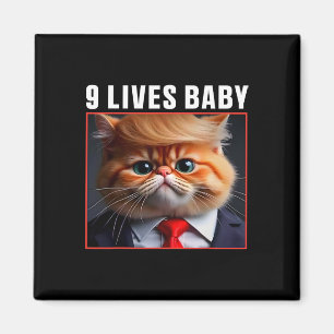 Katze Trump 9 Leben Durch Lustig Wählen Sie Für Tr Magnet