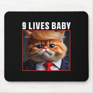 Katze Trump 9 Leben Durch Lustig Wählen Sie Für Tr Mousepad