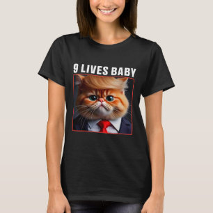Katze Trump 9 Leben Durch Lustig Wählen Sie Für Tr T-Shirt