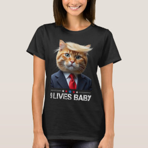 Katze Trump 9 Leben Durch Lustige Abstimmung Für T T-Shirt