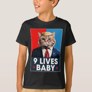 Katze Trump 9 Leben Durch Lustige Abstimmung Für T T-Shirt