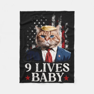 Katze Trump 9 Leben Durch Trump 2024 Sieg Sieg Gew Fleecedecke