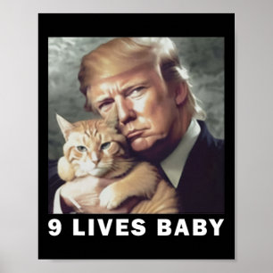 Katze Trump 9 Leben Durch Trump 2024 Sieg Sieg Gew Poster