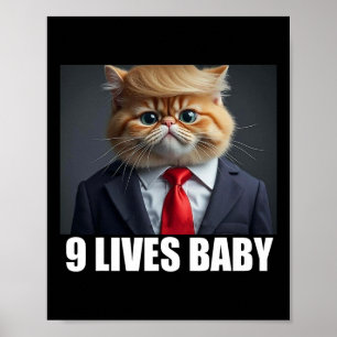 Katze Trump 9 Leben Durch Trump 2024 Sieg Sieg Gew Poster