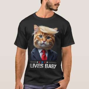 Katze Trump 9 Lebt Baby Funny Vote für Trump Katze T-Shirt