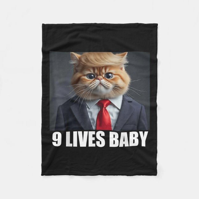 Katze Trump 9 Lebt Baby Men Women Fleecedecke (Vorderseite)