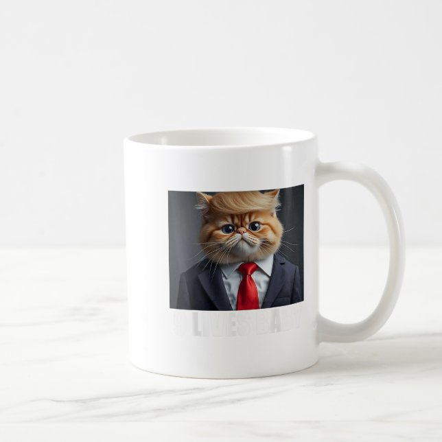 Katze Trump 9 Lebt Baby Men Women Kaffeetasse (Rechts)