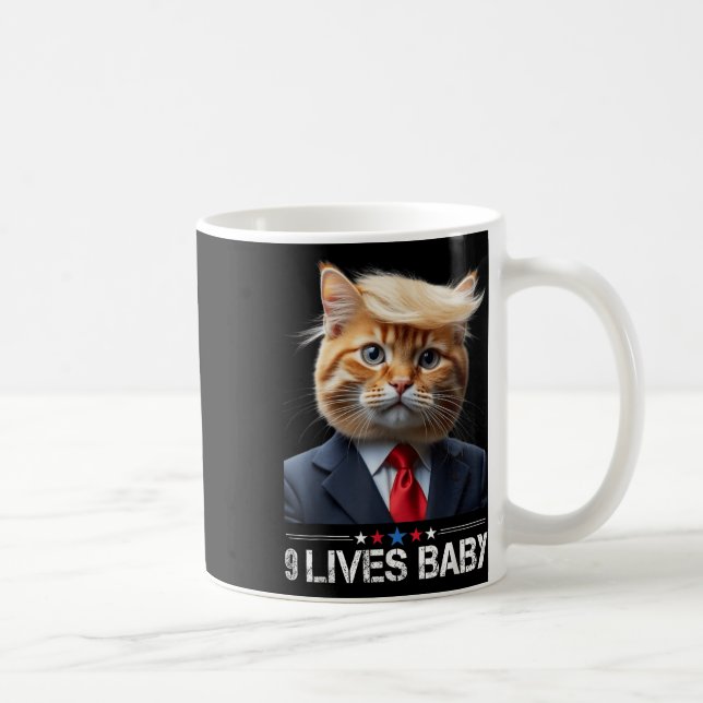 Katze Trump 9 Lives Baby _2 Kaffeetasse (Rechts)