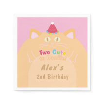 Katze "Two Cute to Handle" 2. Geburtstag Rosa Papi