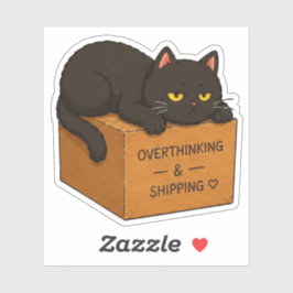 Katze Überanalysiert Meme Aufkleber