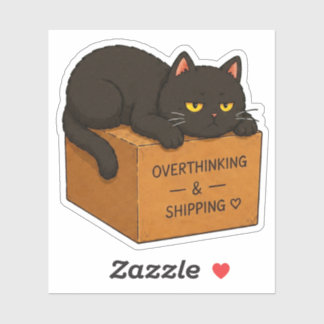 Katze Überanalysiert Meme Aufkleber