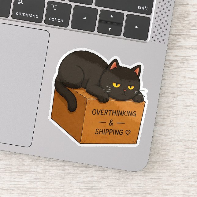Katze Überanalysiert Meme Aufkleber (Detail)