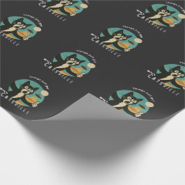 Katze UFO Alien Paranormal lustiges Selfie Geschenkpapier