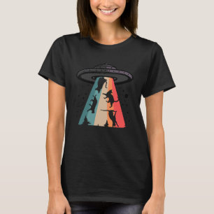 Katze UFO LOL Tschüss Alien Entführung Fliegende K T-Shirt
