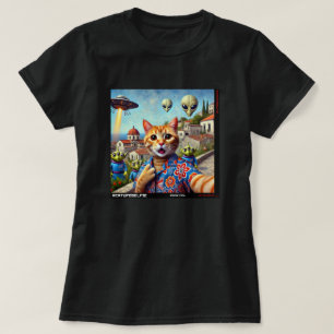 Katze UFO Selfie: Geschenk vom Kitten #03 T-Shirt