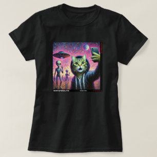 Katze UFO Selfie: Geschenk vom Kitten #05 T-Shirt