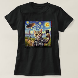 Katze UFO Selfie: Geschenk vom Kitten #07 T-Shirt