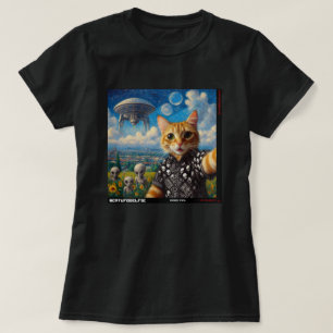 Katze UFO Selfie: Geschenk vom Kitten #09 T-Shirt