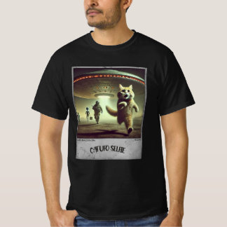 Katze UFO Selfie: Scared Kitty (Man T - Shirt) #03 T-Shirt