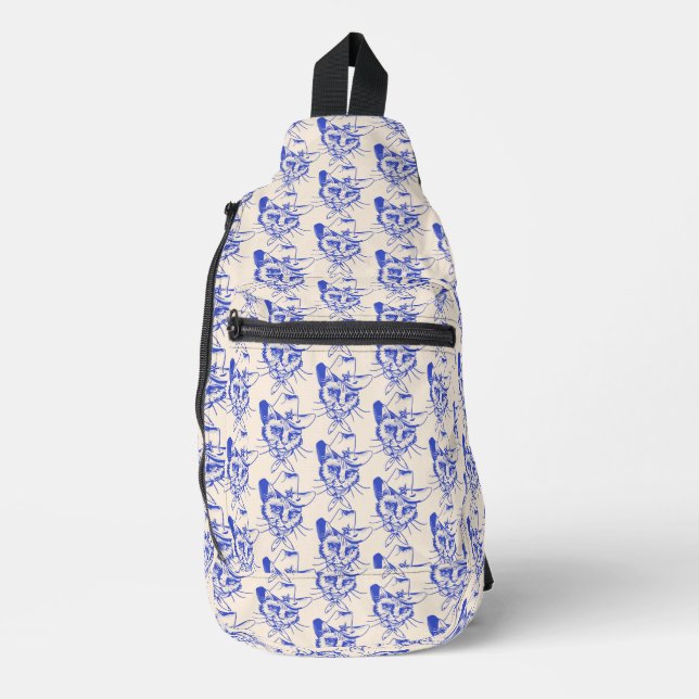 Katze Umhängetasche Crossbody Bag (Vorderseite)