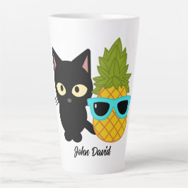 Katze und Ananas sind die besten Freunde, personal Milchtasse
