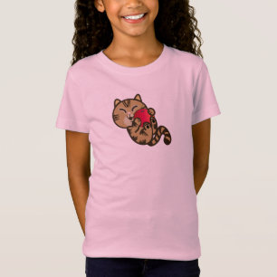 Katze und Apfel T-Shirt